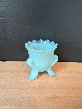 Vintage Blue Degenhart Forget Me Not Toothpick Holder